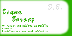 diana borocz business card
